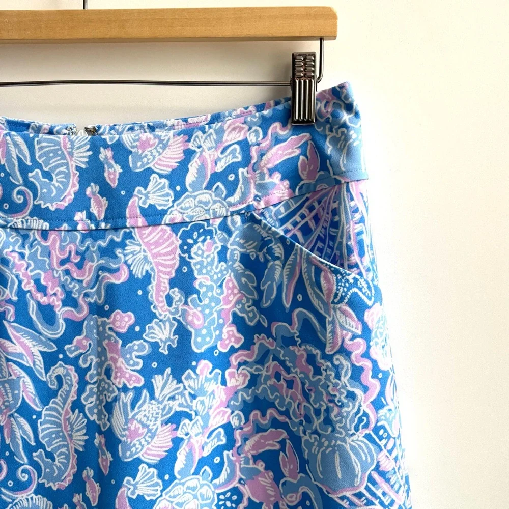 Lilly Pulitzer Jonas Skort Skirt Boca Blue Sea What I Sea Size 8